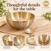 Copper Master Handcrafted Pure Bronze Serving Bowl Spoon Details 1600