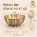 Copper Master Handcrafted Pure Bronze Serving Bowl Spoon Dimensions 1600